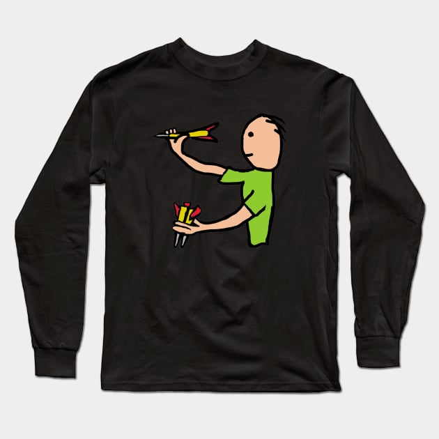 Darts Long Sleeve T-Shirt by Mark Ewbie